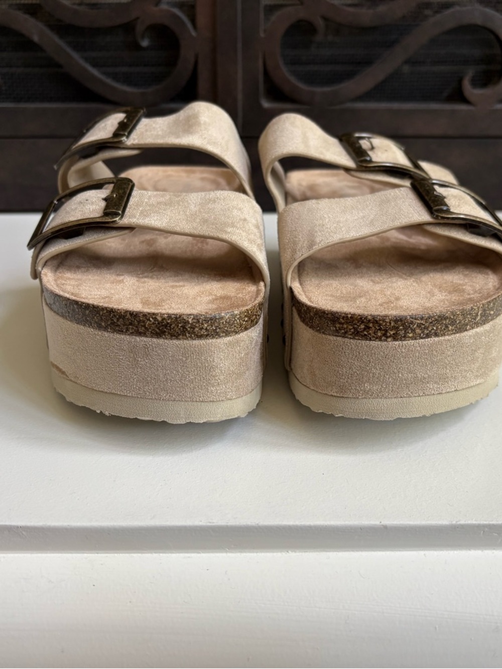 NWOT Madden Girl Babess Y2K Platform Slides Sz 10 - Picture 4 of 8